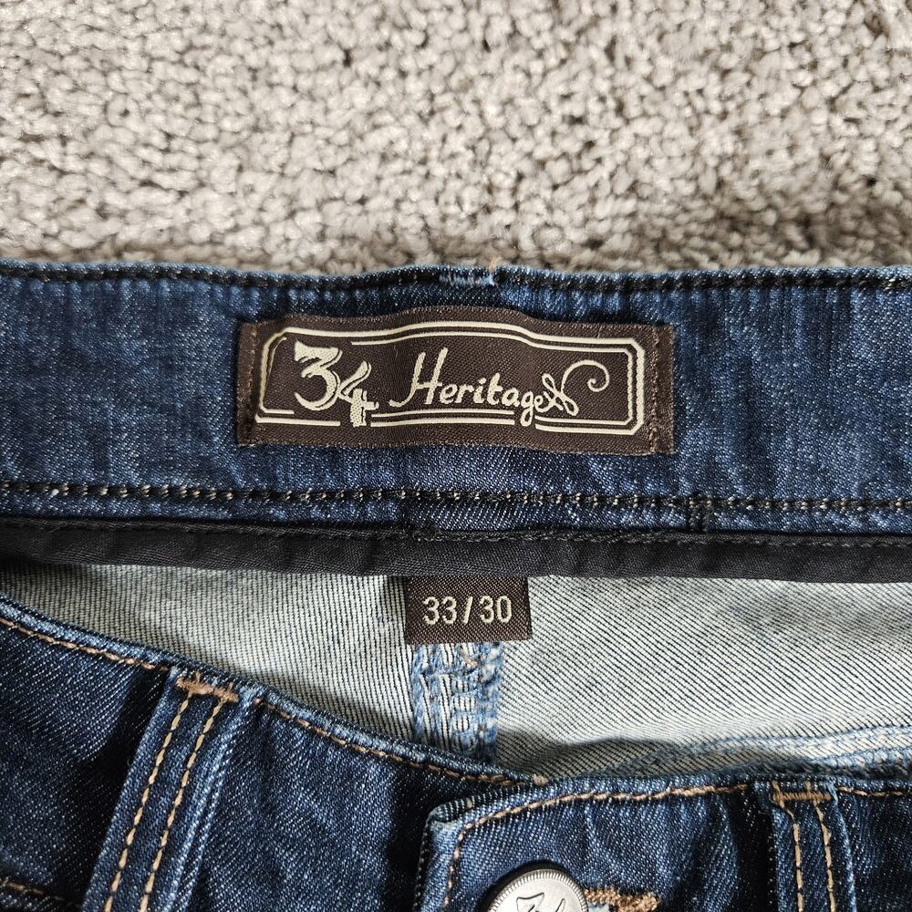 34 Heritage Charisma Classic Jeans Men's 33X30 Blue Denim Stretch Minimalist - Picture 4 of 12